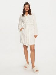 Hunkemöller Szlafrok 206543 Biały. Białe szlafroki damskie Hunkemöller, l, bez wzorów, z syntetyku, bez ramiączek, bez kaptura. Za 139.99 zł.