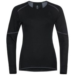 Koszulka termoaktywna damska z długim rękawem Odlo Active X-Warm Eco. Czarne koszulki sportowe damskie Odlo, l, bez wzorów, bez kołnierzyka, bez ramiączek, narciarskie. Za 339.99 zł.