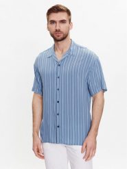 Jack & Jones Koszula Chain 12227973 Niebieski Relaxed Fit. Niebieskie koszule męskie Jack & Jones, m, bez wzorów, z wiskozy, bez kołnierzyka, bez ramiączek. Za 149.99 zł.