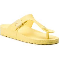 Japonki SCHOLL - Bahia Flip-Flop F27454 1174 390 Yellow. Żółte klapki damskie Scholl, bez wzorów, z gumy, bez obcasa, bez zapięcia. W wyprzedaży za 99.00 zł.