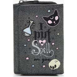 Portfel z motywem HALLOWEEN - Szary. Portfele damskie marki bonprix. W wyprzedaży za 19.99 zł.