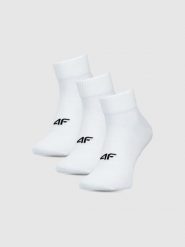 4F Skarpetki casual za kostkę (3-pack) męskie - multikolor 39-42. Czarne skarpety męskie 4f, bez wzorów, z bawełny. Za 49.99 zł.