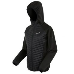 Kurtka damska hybrydowa Andreson. Czarne kurtki damskie Regatta, bez wzorów, z puchu, bez kaptura, trekkingowe. Za 229.99 zł.