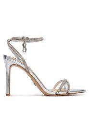 Steve Madden Sandały Jypsey-CNR 11005123 Srebrny. Szare sandały damskie Steve Madden, bez wzorów, z materiału, bez obcasa, na szpilce, bez zapięcia. Za 519.99 zł.