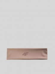 4F Opaska na głowę - beżowa L/XL. Brązowe czapki i kapelusze damskie 4f, bez wzorów, z materiału, sportowe. Za 49.99 zł.