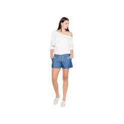 Spodenki K159 Niebieski. Niebieskie szorty damskie Katrus, z aplikacjami. Za 79.00 zł.
