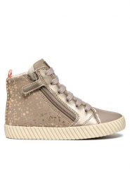 Geox Sneakersy J Mirroless Girl J46MNA 0AUAJ C5005 S Beżowy. Brązowe buty sportowe dziewczęce Geox, bez wzorów, ze skóry, bez zapięcia. Za 249.99 zł.