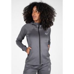 Halsey Kurtka dresowa - Szary. Szare bluzy sportowe damskie GORILLA WEAR, xs, bez wzorów, z dresówki, bez kaptura. Za 297.00 zł.