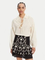 Devotion TWINS Koszula Phenomenon 025.009G Écru Loose Fit. Bluzki damskie Devotion Twins, s, bez wzorów, z bawełny, bez kołnierzyka, bez ramiączek. Za 489.99 zł.