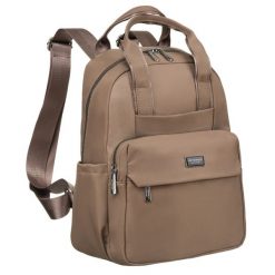 Plecak damski Peterson PTN CPY-03 beżowy. Brązowe plecaki damskie bez wzorów, eleganckie. Za 99.99 zł.