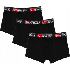 Bokserki dla mężczyzn Geographical Norway 3-pak. Czarne bokserki męskie Geographical Norway, m, bez wzorów, z bawełny. W wyprzedaży za 59.99 zł.