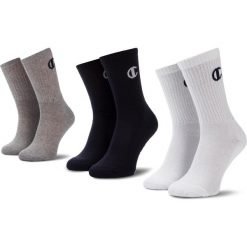 Zestaw 3 par wysokich skarpet damskich CHAMPION - 3PP Crew Socks 804558-BS517 Nny/Wht/Oxgm. Białe skarpety damskie marki Champion, bez wzorów, z bawełny. Za 39.99 zł.