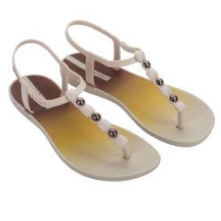 Sandały turystyczne damskie Ipanema Class Colors. Brązowe sandały damskie Ipanema, z aplikacjami, z materiału, bez obcasa, bez zapięcia. Za 58.65 zł.