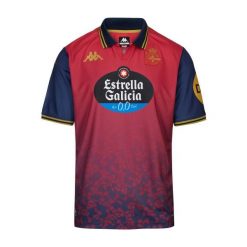 Koszulka wyjazdowa Deportivo La Corogne 2026. Czerwone koszulki sportowe męskie Kappa, bez wzorów, bez kołnierzyka, bez ramiączek, do piłki nożnej. Za 442.00 zł.