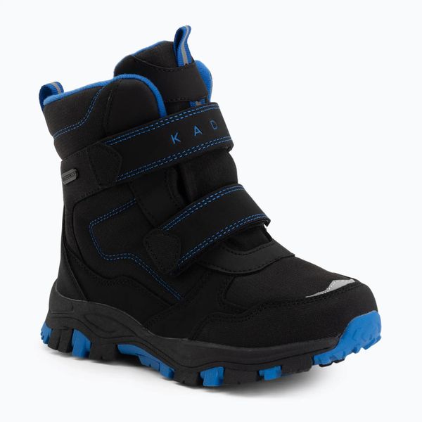 Śniegowce dziecięce KADVA Snowey Mid WP. Czarne buty zimowe chłopięce KADVA, bez wzorów, z gumy, przed kolano, bez zapięcia. Za 169.99 zł.