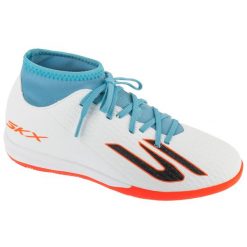 Buty halowe do piłki nożnej chłopięce, Skx 2 High Jr Youth IC. Białe buty sportowe chłopięce Skechers, bez wzorów, bez zapięcia, do piłki nożnej, Skechers Sport. Za 229.99 zł.