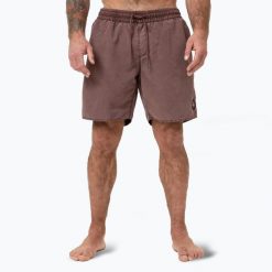 Szorty kąpielowe męskie Pitbull Balfour. Czerwone kąpielówki męskie PITBULL, m, bez wzorów, do pływania. Za 99.99 zł.