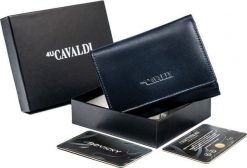 4U Cavaldi Mały, poziomy portfel damski ze skóry naturalnej, z ochroną RFID Cavaldi Nie dotyczy. Brązowe portfele damskie 4U Cavaldi, bez wzorów, ze skóry. Za 114.59 zł.