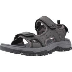 Sandały SKECHERS PREWITT Czarny. Czarne sandały męskie Skechers, z materiału, bez zapięcia. Za 203.99 zł.