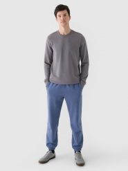 4F Spodnie dresowe joggery męskie - niebieskie M. Niebieskie spodnie sportowe męskie 4f, m, bez wzorów, z bawełny. Za 149.99 zł.