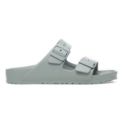 Birkenstock Arizona EVA Pure Sage Klapki damskie. Zielone klapki damskie Birkenstock, bez wzorów, z tworzywa sztucznego, eleganckie, bez obcasa. Za 219.99 zł.