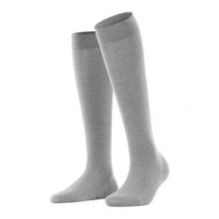 Podkolanówki damskie Falke Softmerino. Szare skarpety damskie Falke, bez wzorów, z bawełny. Za 149.00 zł.