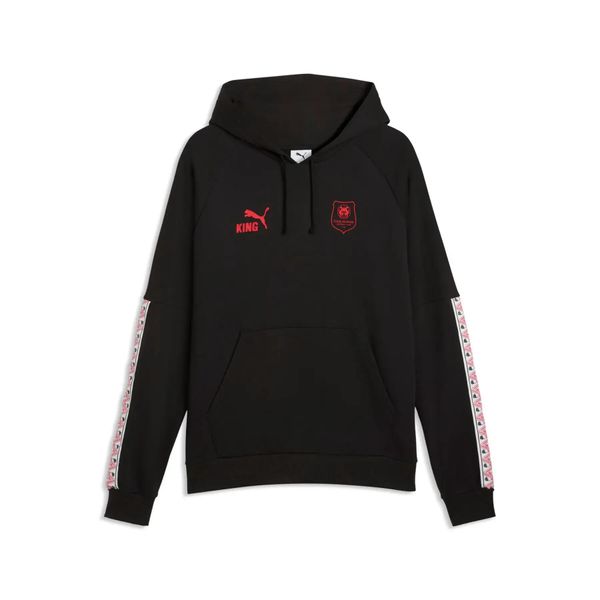 Kurtka z kapturem Stade Rennais 2026/27. Czarne kurtki męskie Puma, xl, bez wzorów, z materiału, do piłki nożnej. Za 306.50 zł.