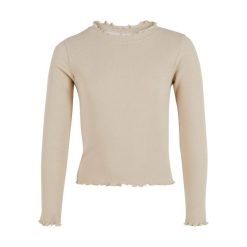 T-shirt Dla Dziewczynki Krótka Prążkowany Z Długim Rękawem. Białe t-shirty i topy dla dziewczynek Urban Classics, bez wzorów, prążkowane, bez ramiączek. Za 79.99 zł.