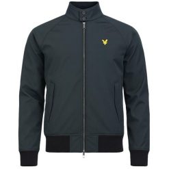 Kurtka Lyle & Scott Softshell Harrington. Czarne kurtki męskie LYLE AND SCOTT, xl, bez wzorów, z bawełny, klasyczne, bez kaptura. Za 578.00 zł.