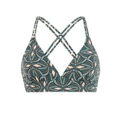 Damski top do kostiumu kąpielowego Protest Mixrelax. Zielone topy damskie Protest, s, bez wzorów, bez kołnierzyka, bez ramiączek. Za 256.00 zł.