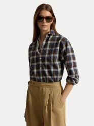 Polo Ralph Lauren Koszula 211B36267001 Brązowy Relaxed Fit. Brązowe bluzki damskie Polo Ralph Lauren, s, bez wzorów, z bawełny, bez kołnierzyka, bez ramiączek. Za 840.99 zł.