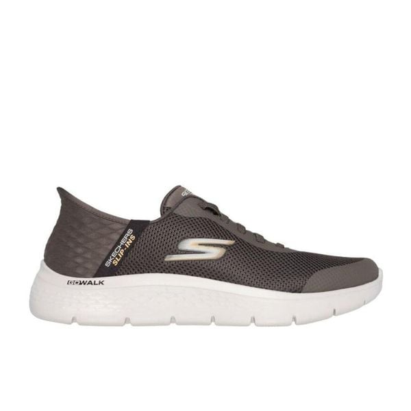 Buty sportowe Sneakersy męskie, Slip-Ins: Go Walk Flex - Hands Up. Białe buty sportowe męskie Skechers, bez zapięcia, trekkingowe. Za 299.00 zł.