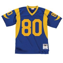 Koszulka nfl saint louis rams isaac bruce. Niebieskie koszulki sportowe męskie Mitchell & Ness, bez wzorów, bez kołnierzyka, bez ramiączek, do piłki nożnej. Za 676.50 zł.