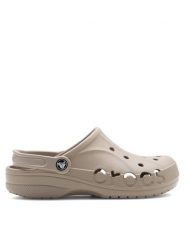 Crocs Klapki BAYA 10126-2V3 Beżowy. Brązowe klapki damskie Crocs, bez wzorów, z materiału, bez obcasa. Za 199.99 zł.