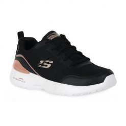 Buty do chodzenia damskie Skechers Skech Air. Czarne obuwie sportowe damskie Skechers, bez wzorów, z materiału, trekkingowe, Skechers Sport. Za 279.99 zł.