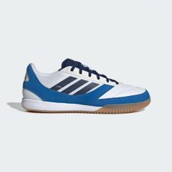 Buty Top Sala Competition 2 IN. Białe buty sportowe męskie Adidas, z materiału, bez zapięcia, do piłki nożnej. W wyprzedaży za 281.55 zł.