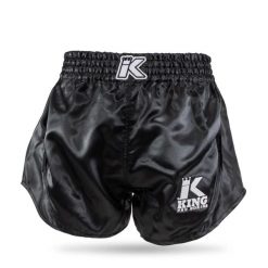 Spodenki do boksu tajskiego King Pro Boxing Retro Hybrid 1. Czarne krótkie spodenki sportowe męskie KING PRO BOXING, bez wzorów, na fitness i siłownię. Za 258.00 zł.