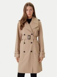 Save The Duck Trencz D42664W GRIN22 Beżowy Regular Fit. Brązowe płaszcze damskie SAVE THE DUCK, bez wzorów, z syntetyku, bez kaptura. Za 1,539.00 zł.