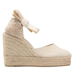 Espadryle Castañer. Brązowe sandały damskie Castañer, bez wzorów, bez obcasa, bez zapięcia. Za 429.99 zł.