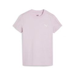 Koszulka damska HER PUMA Grape Mist Purple. Fioletowe koszulki sportowe damskie Puma, s, bez wzorów, z gumy, bez kołnierzyka, bez ramiączek, na jogę i pilates. Za 86.99 zł.