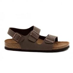 Buty do chodzenia męskie Birkenstock 634503. Brązowe klapki męskie Birkenstock, z materiału. Za 725.00 zł.