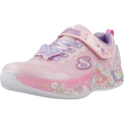 Buty SKECHERS BUTTERFLY BLISS Rose. Czerwone obuwie sportowe damskie Skechers, bez wzorów, z materiału, na fitness i siłownię. Za 203.99 zł.