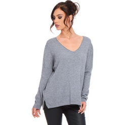 Sweter "Talia" w kolorze szarym. Szare swetry damskie Cosy Winter, ze splotem. W wyprzedaży za 181.95 zł.