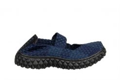 Półbuty Rock Over Deep Blue 032036, Granatowy, Materiał - 38. Niebieskie półbuty damskie Rock Spring, na lato, bez wzorów, z materiału, rockowe, bez obcasa, bez zapięcia. W wyprzedaży za 164.99 zł.