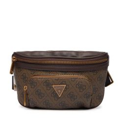 Nerka Guess. Brązowe saszetki męskie Guess, młodzieżowe, małe. Za 369.99 zł.