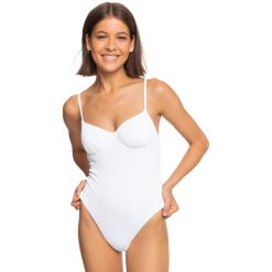 Strój kąpielowy damski Roxy Love jednoczęściowy. Białe kostiumy jednoczęściowe damskie Roxy, s, bez wzorów, z elastanu. Za 176.00 zł.