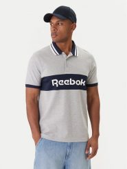 Reebok Polo Arter RK25548CCM Szary Regular Fit. Szare koszulki polo męskie Reebok, l, bez wzorów, z bawełny, bez ramiączek. Za 149.99 zł.