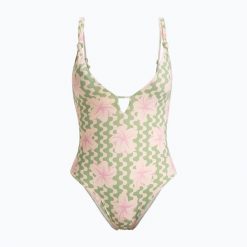 Strój kąpielowy jednoczęściowy damski ROXY Hibiscus Daze. Brązowe kostiumy jednoczęściowe damskie Roxy, l, bez wzorów, z elastanu, sportowe, na fitness i siłownię. Za 269.99 zł.