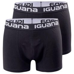 Bokserki Męskie Melvo (zestaw 2 Sztuk). Czarne bokserki męskie IGUANA, m, bez wzorów. Za 66.99 zł.
