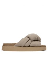 Inuikii Klapki Oversized Linen Knot 1004.003.0171.250 Beżowy. Brązowe klapki damskie Inuikii, bez wzorów, z materiału, bez obcasa. Za 859.99 zł.